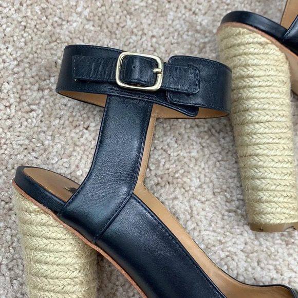 Ann Taylor navy Briston peep toe platform heels 7.5 - Picture 7 of 11